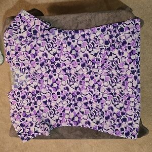 Women's Med Couture scrub top, M, purple design